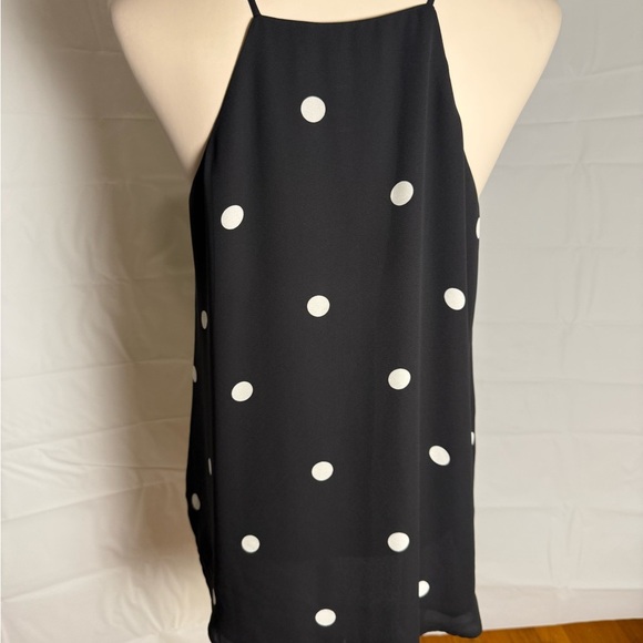 LOFT Black and White Polka Dot Tank Top - Picture 2 of 6